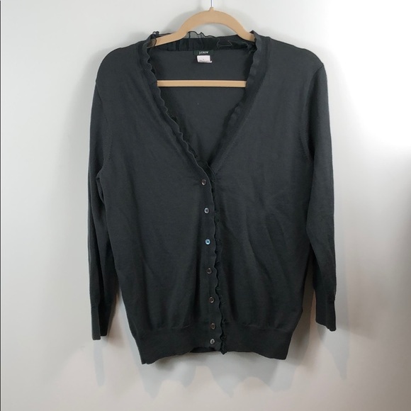 J. Crew Sweaters - J Crew Merino wool sweater with silk trim size L